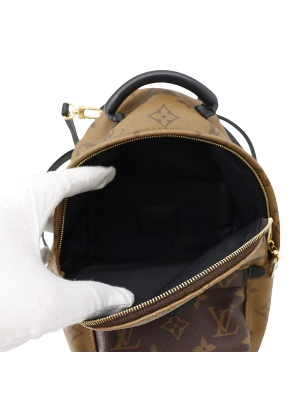 Louis Vuitton Backpack Monogram Reverse Palm Springs Mini Bag Black - Picture 6 of 10